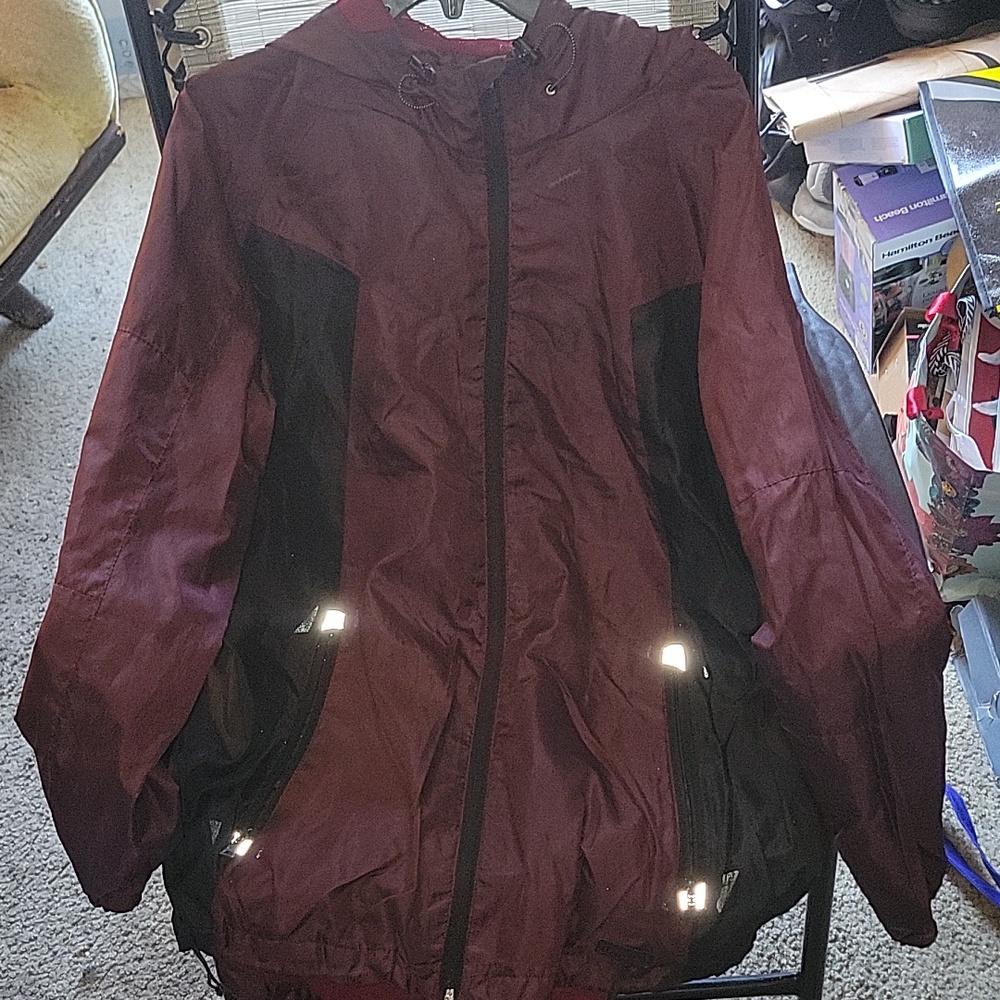 Burgundy Windbreaker Hoodie